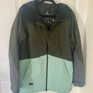 Volcom Women’s Ski Jacket - Olive and Mint